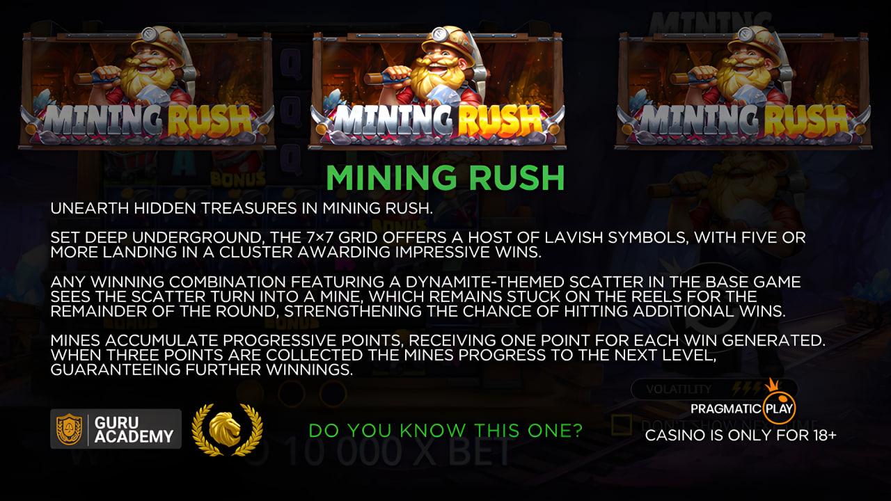 Mining Rush - Pragmatic Play | By CGSG