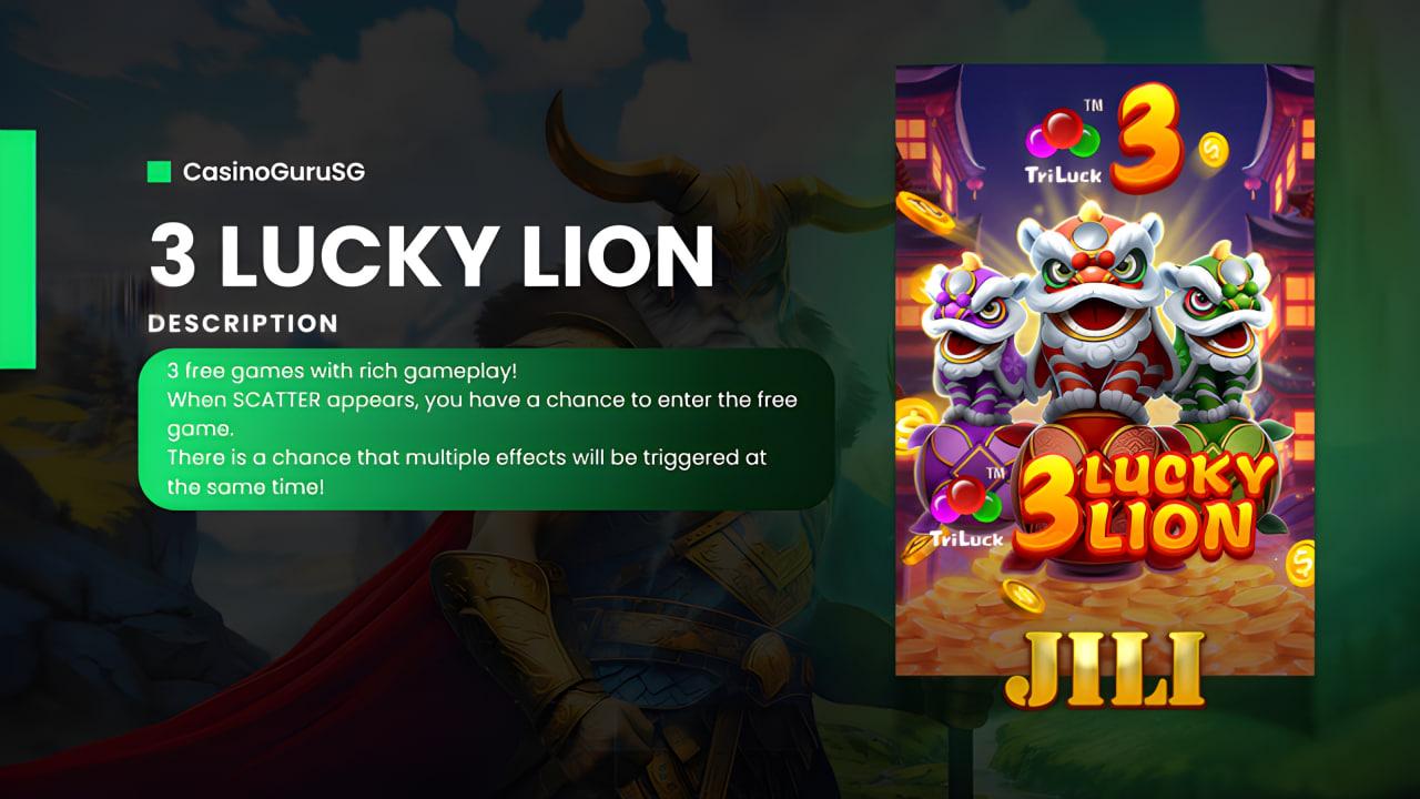 3 LUCKY LION - JILI | By CGSG