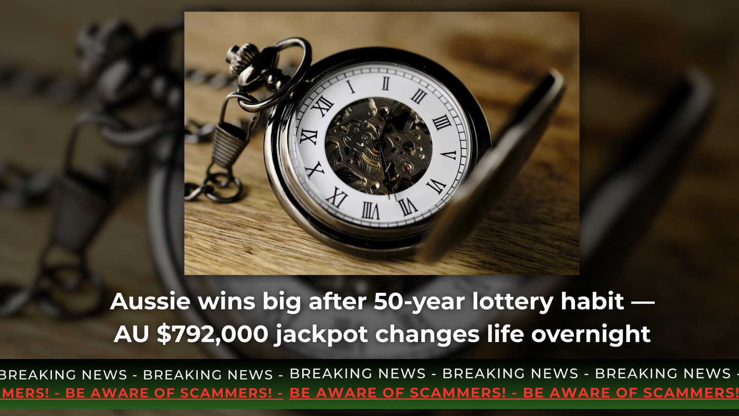Aussie wins big after 50-year lottery habit — AU $792,000 jackpot changes life overnight
