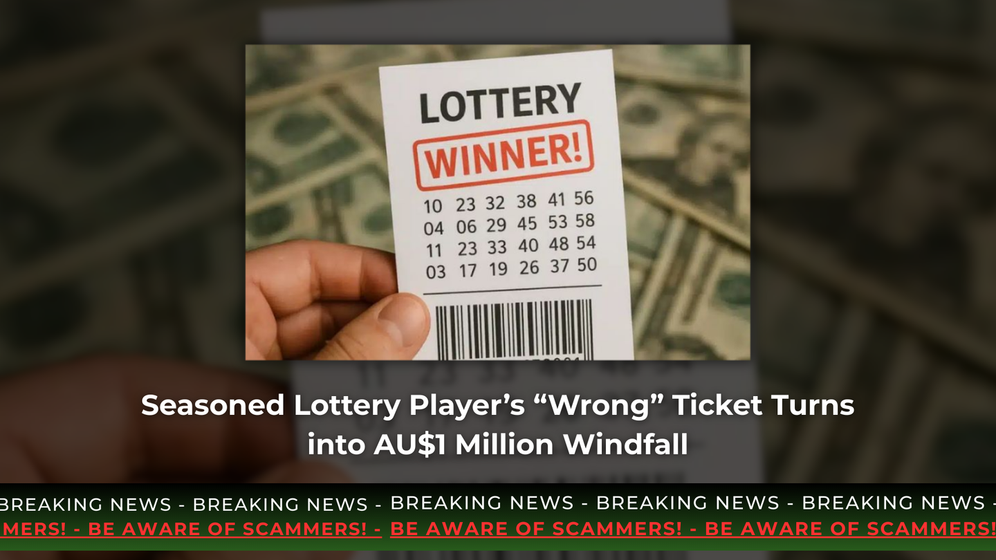 Seasoned Lottery Player’s “Wrong” Ticket Turns into AU$1 Million Windfall