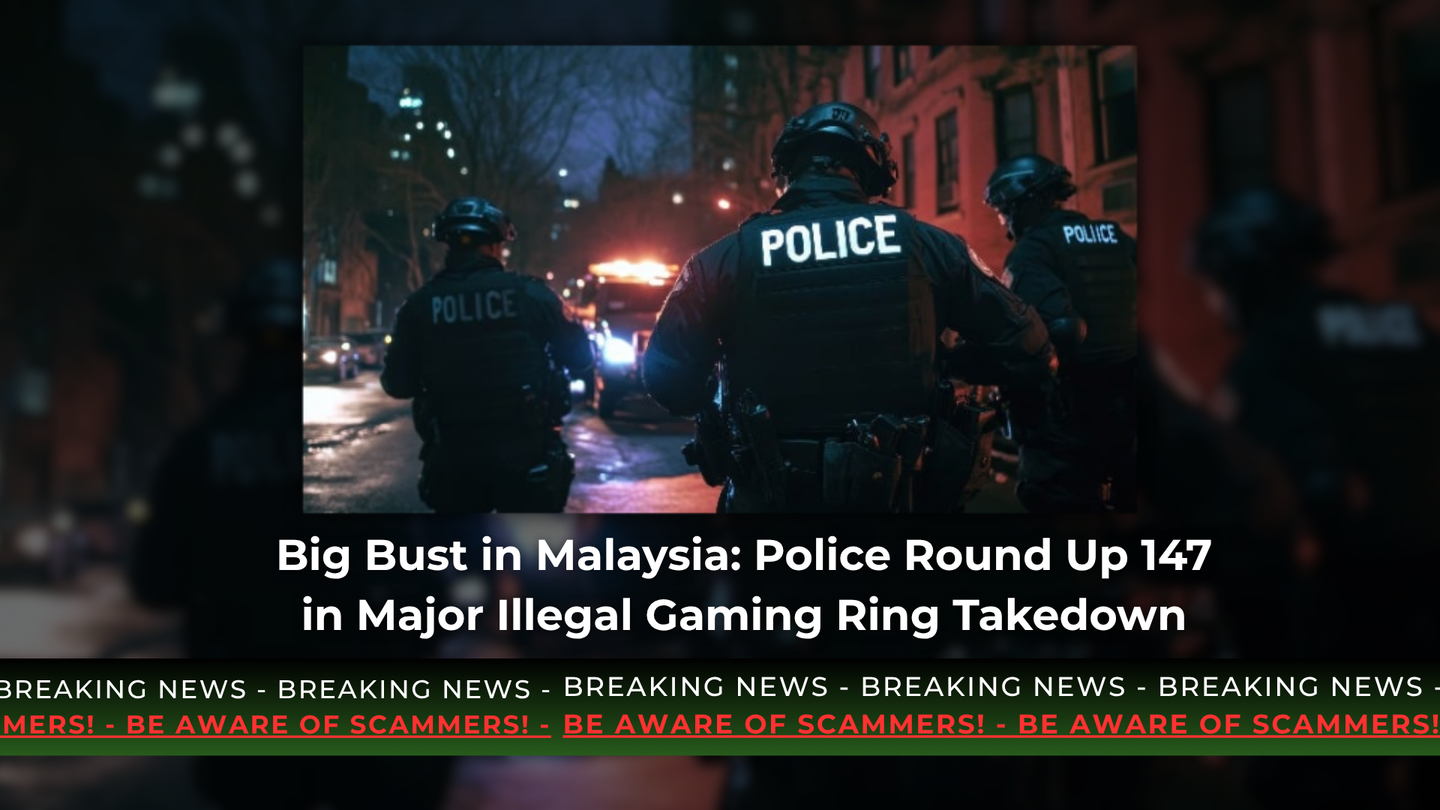 Big Bust in Malaysia: Police Round Up 147 in Major Illegal Gaming Ring Takedown | By CGSG
