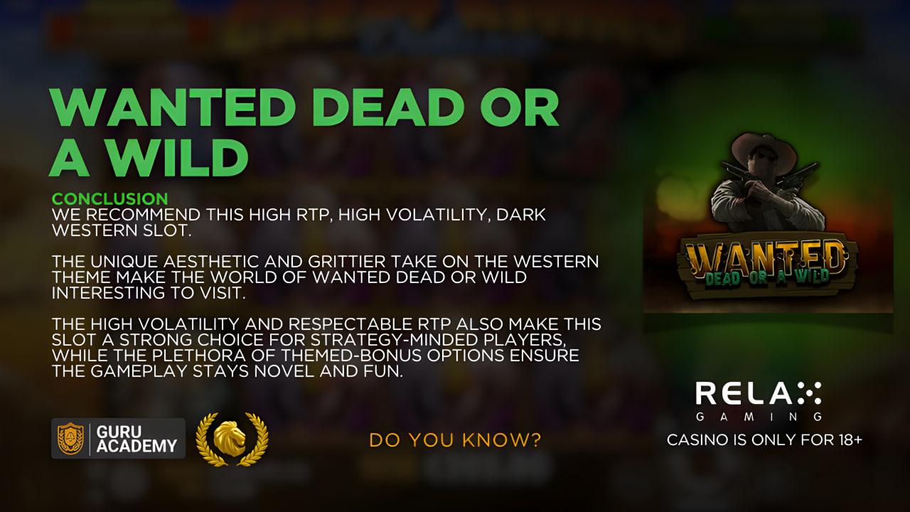 Wanted Dead or a Wild - Relax Gaming | By CGSG